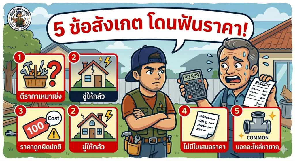 5 จุดสังเกต โดนฟันราคา พ่อบ้านช่างกล้า PobanDIY